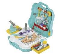 Valise Centre Pediatrique Avec Poupon 18 Cm - Malette Soins Docteur - Cabinet Medical Poupee - Accessoires Nursery