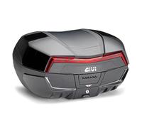 Valise Coffre Monokey V58 Maxia 58 Lt Noir Catadioptres Rouges