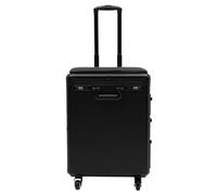 Valise cosmétique à roulettes professionnelle avec trépied amovible, 3 tiroirs, compartiment supérieur, roues universelles, serrure à combinaison, pour esthéticienne de voyage, noir