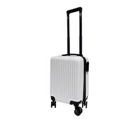 Valise de Cabine Blanche 45 x 30 x 21,5 cm en ABS résistant avec 4 roulettes pivotantes