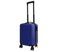 Valise de Cabine Bleue 45 x 30 x 21,5 cm en ABS résistant avec 4 roulettes pivotantes