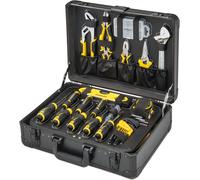 Valise De Maintenance 142 Pièces - Pinces Et Coupe-Touts,Clé À Molette,Niveau,Mesure,Tournevis,Scie À Métaux,Cutter,Marteau,Outils Pour Serrage-Vissage Stmt98109-1