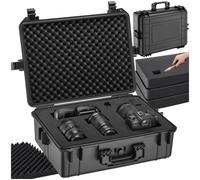 CAISSON ETANCHE CAMERA - TECTAKE - Caisson Valise pour Appareil Photo et Caméra Etanche + 4 Inserts en Mousse 56 x 42 x 21 cm -