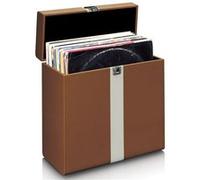 Valise de rangement pour max. 30 vinyles Lenco TTA-301BNWH Marron-Blanc Bruin-Wit G