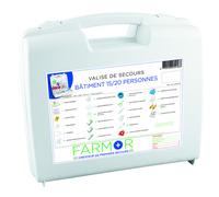 VALISE DE SECOURS FARMOR BÂTIMENT 15/20 PERSONNES-VAL2046PP