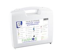VALISE DE SECOURS FARMOR MIROITIER / VITRIER 8/10 PERSONNES AVEC POIGNÉE DE TRANSPORT - MIV 2510 PP