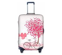 Valise de vélo romantique avec cœurs et arbres - Protection élastique lavable et anti-rayures - 45,7 à 81,3 cm, blanc, L