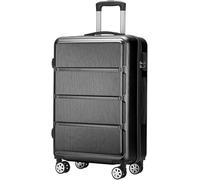 Valise de Voyage Classique à Rayures épaisses, Bagage Cabine Silencieux, Roue Universelle, Serrure à Code, Chariot Solide, Portable et Durable(A)