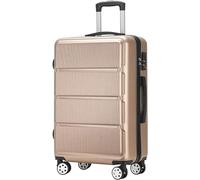 Valise de Voyage Classique à Rayures épaisses, Bagage Cabine Silencieux, Roue Universelle, Serrure à Code, Chariot Solide, Portable et Durable(C)