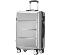 Valise de Voyage Classique à Rayures épaisses, Bagage Cabine Silencieux, Roue Universelle, Serrure à Code, Chariot Solide, Portable et Durable(B)