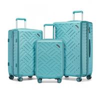 Valise de voyage - KONO - Set 55/64.5/74 cm - Coque PC+ABS - Serrure TSA - 4 roulettes 360°