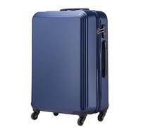 Valise de voyage légère à coque rigide noire de 61 cm pour embarquer facilement, design élégant, parfait pour les voyageurs fréquents, 71,1 cm, Bleu