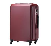 Valise de voyage légère à coque rigide noire de 61 cm pour embarquer facilement, design élégant, parfait pour les voyageurs fréquents, 71,1 cm, Rouge