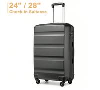 Valise de voyage rigide en ABS de 61 cm à 71 cm avec 4 roulettes pivotantes et serrure TSA - Format cabine, pour homme et femme, voyage d'affaires Voyagez avec style grâce à cette valise rigide en ABS