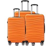 Valise de voyage valise 3 pièces coque dure trolley set valise bagage à main bagages sac de voyage ABS-04 Orange