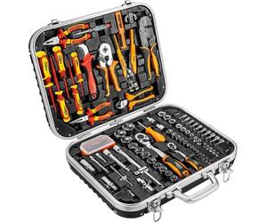 Valise d'électricien - NEO - 01-310-1 - 108 pièces - Couleur noire - Mixte