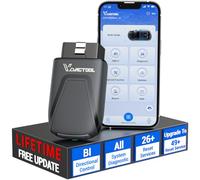 Valise Diagnostic Auto Bluetooth Et 26+ RéInitialisations VDIAGTOOL D200, Outil de Diagnostic Voiture Tous Systèmes pour iOS et Android, Test Actif, Mise à Jour Gratuite à Vie, FCA CAN FD OBD2 Scanner