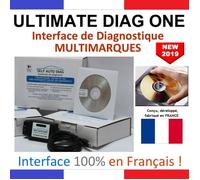 Valise diagnostic auto ULTIMATE DIAG ONE - Interface diagnostique multimarque OBD et logiciel SELF AUTO DIAG distribué sur CD-ROM