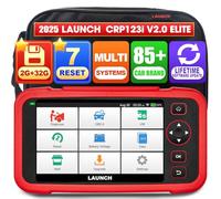 Valise Diagnostic Auto Voiture Multimarque LAUNCH CRP123i 2.0, OBD2 Diagnosis Français Voiture Professionnel, 4 Diagnostics de systèmes, 7+ Réinitialisations Huile/Frein/SAS/ABS/DPF/BMS/ETS