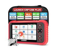 Valise Diagnostic Auto Voiture Multimarque LAUNCH CRP129E Plus,Tous Système OBD2 Diagnosis Voiture-Scanner avec 12 Reset,Purge ABS/injecteur/Huile/DPF/SAS/Adblue,etc,Liftetime Mise à Niveau Gratuite