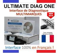 Valise diagnostic multimarques ULTIMATE DIAG ONE - Interface diagnostique multimarque OBD et logiciel SELF AUTO DIAG sur Clé USB