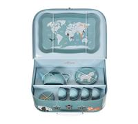 Valise dinette à thé Animaux menacés Sass & Belle Bleu
