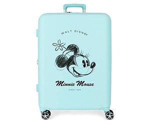 Valise Disney Minnie You are Magic Medium Bleu 48x70x26 cm ABS rigide Fermeture TSA intégrée 88L 3.98 kg 4 Roulettes doubles