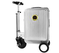 Valise éLectrique Intelligente 20l,Valise à roulettes pour Adultes-Marche ArrièRe AméLioréE,Valise éLectrique LéGèRe pour Les Voyages avec Serrure NuméRique, éTanche Et LéGèRe Silver1