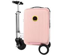 Valise éLectrique Intelligente 20l,Valise à roulettes pour Adultes-Marche ArrièRe AméLioréE,Valise éLectrique LéGèRe pour Les Voyages avec Serrure NuméRique, éTanche Et LéGèRe Pink1