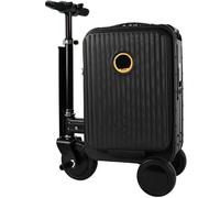 Valise électrique pour adultes - Bagage léger avec batterie, serrure TSA, port USB - Trottinette de voyage pour plus de commodité et de mobilité, Noir