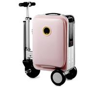 Valise électrique que vous pouvez chevaucher, valise intelligente avec batterie amovible de 73,26 Wh, contrôle via application, port de chargement externe, charge maximale de 110 kg Pink-20L-SE3S