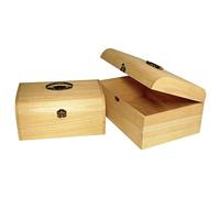 Valise En Bois Avec Ornements Antiques, 29,5x20,5x14 Cm