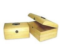 Valise en bois avec ornements antiques, moyenne G