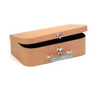Valise en carton avec anse - GLOREX - 30x17,5x8cm - Beige - Valise à décorer