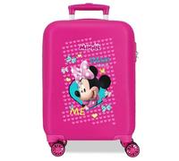Disney Joumma Enjoy Minnie Valise Cabine Rose 33 x 50 x 20 cm Rigide ABS Fermeture à Combinaison latérale 28,4 l 2 kg 4 Roues Doubles Bagage Main, Rose, Valise de Cabine