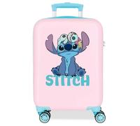 Valise enfant - DISNEY - Stitch ""In the world"" - 50 x 33 x 20 cm - Rose - 4 roulettes