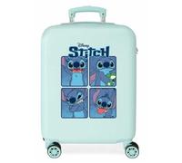Valise enfant - Disney - Valise cabine Stitch ""Adorable Moods"" - 55 x 38 x 20 cm - Turquoise