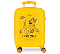 Valise enfant - Disney - Valise petite taille Le Roi Lion ""Explore the wild"" - 50 x 33 x 20 cm - Jaune