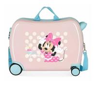 Valise enfant - Disney - Valise trotteur Minnie ""Play all day"" - 50 x 38 x 20 cm - Rose