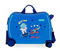 Valise enfant Enso Space Blue 50x38x20 cm ABS rigide Serrure à combinaison latérale 34L 1,8 kg 4 roues bagage à main