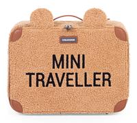 Childhome Valise enfant Mini Traveller – Format cabine, solide, anse, étiquette nom – Teddy brun