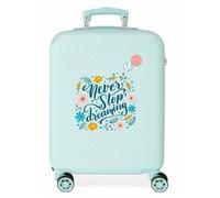 Valise enfant - Movom - Never stop dreaming - 55 x 38 x 20 cm - Turquoise - 4 roues