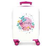 Valise enfant - Movom - Valise fille ""Butterfly"" - 50 x 33 x 20 cm - Blanc