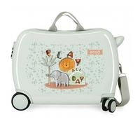 Valise enfant - ROLL ROAD - Play all day - 50 x 39 x 20 cm - Vert - Coque rigide
