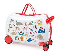 Valise Enfant, Valise Siege Enfant, Fille rigide légère à roulettes assise