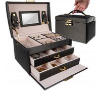 Valise et organisateur pour les bijoux + miroir noir