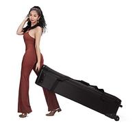 Valise Flash Photo à roulettes 51 Pouces Antichoc avec Bretelles Rembourrées Compartiment Roue Poignée pour Appareil Support de Lumière Trépied Stroboscope Parapluie Studio Caméra Vidéo