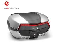 Valise GIVI V58N MAXIA 5 MONOKEY Catadioptres Rouges Couverture Argent