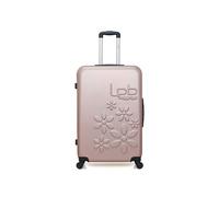 - valise grand format abs eleonor 4 roues 75 cm - rose dore