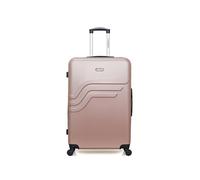- valise grand format abs queens 4 roues 75 cm - rose dore